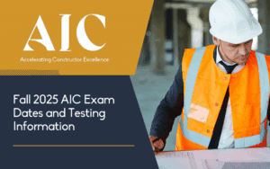 Construction professional sitting for an AIC exam