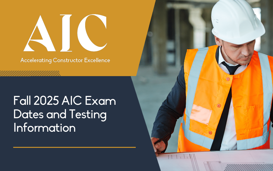 Construction professional sitting for an AIC exam