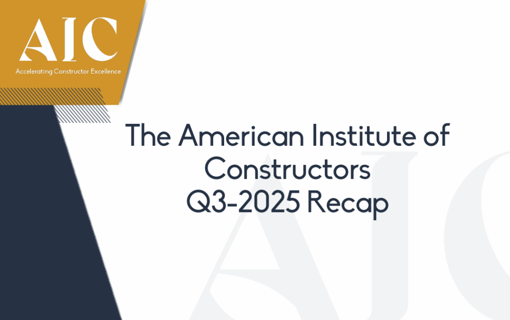 Graphic representing the quarterly news update from AIC