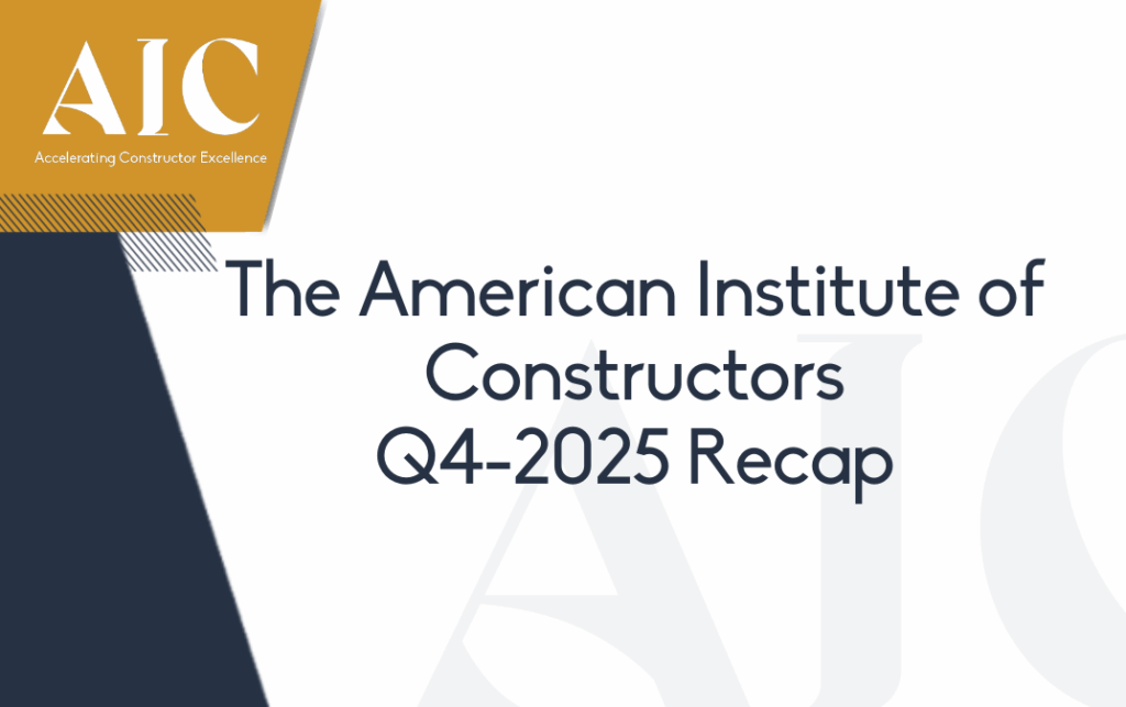 Graphic representing the quarterly news update from AIC