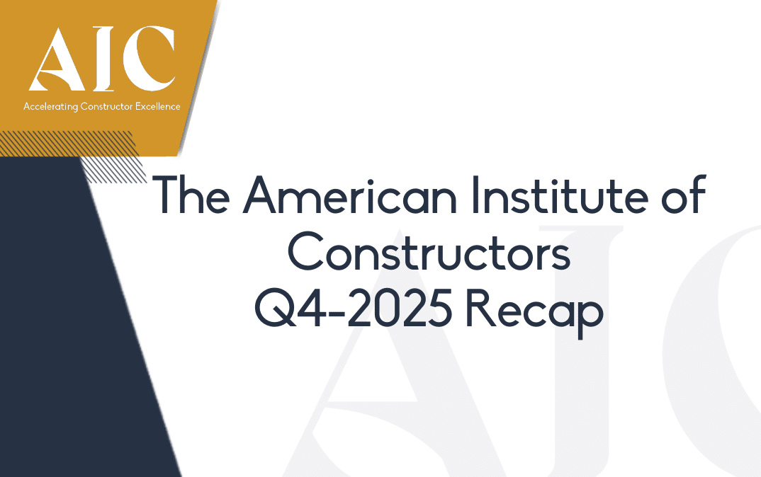 Graphic representing the quarterly news update from AIC