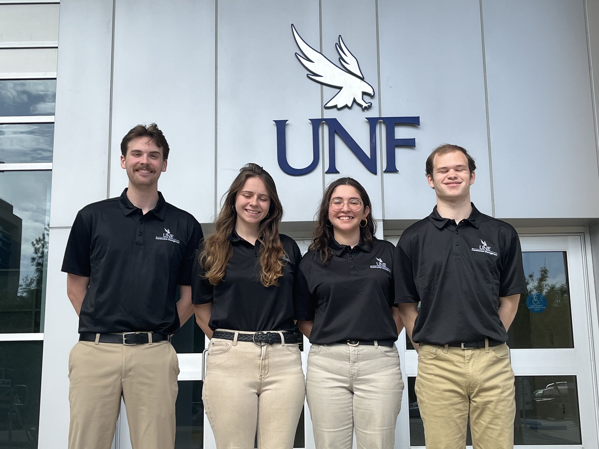 Team photo from University of North Florida, the 2026 AIC Collegiate Ethics Competition winners